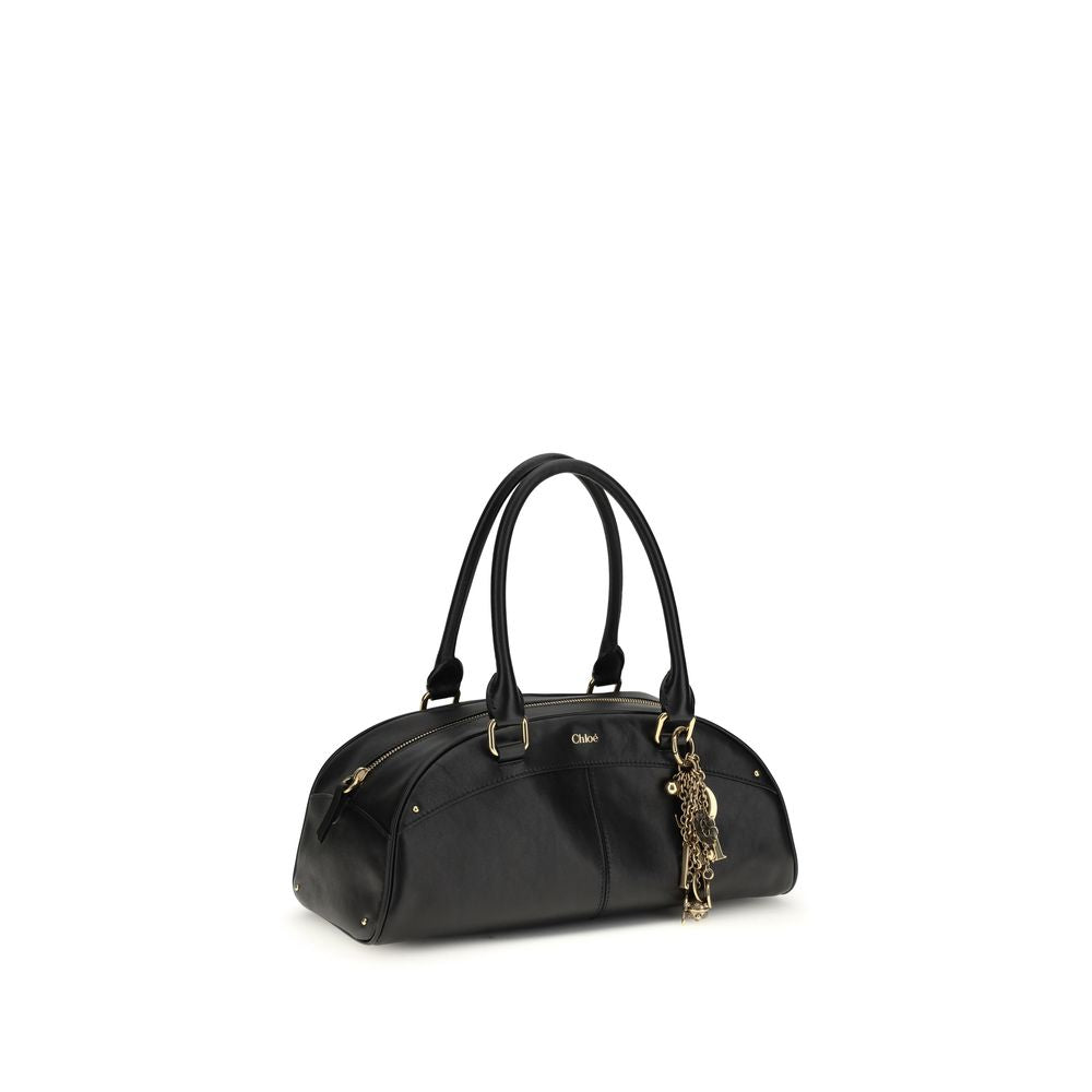 Chloé Schwarze Kalbsleder Bos Taurus Handtasche-2