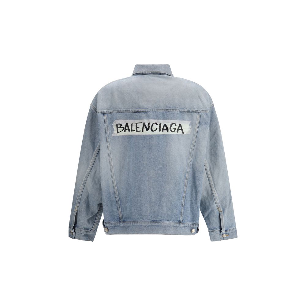 Balenciaga Blue Cotton Denim Jacket-2