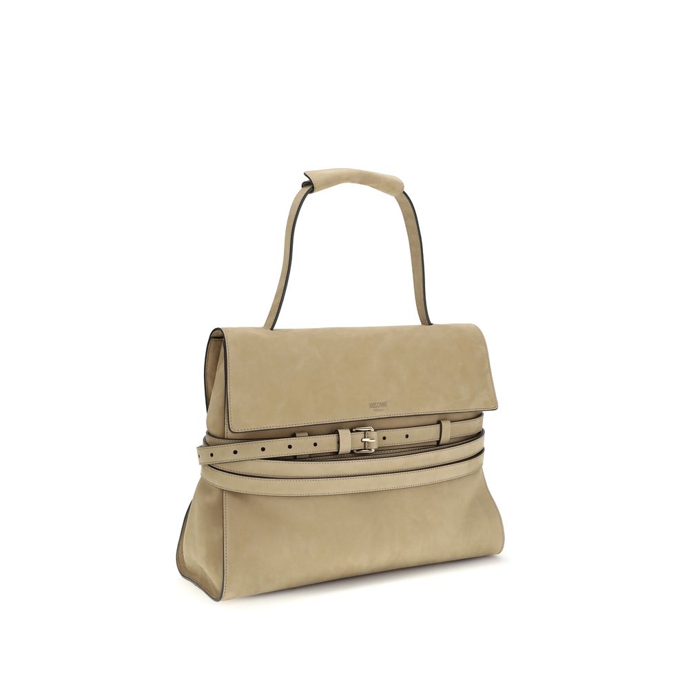 Moschino Beige Calf Leather Bos Taurus Handbag-2