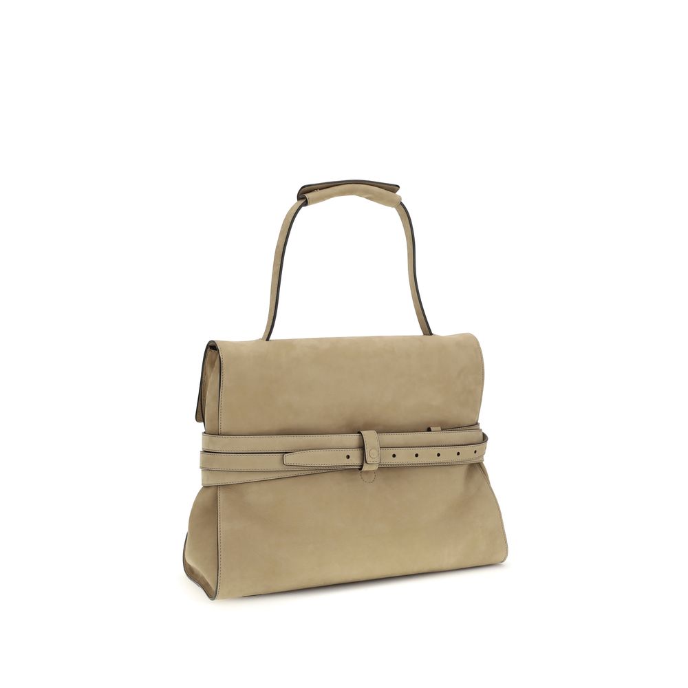 Moschino Beige Calf Leather Bos Taurus Handbag-3