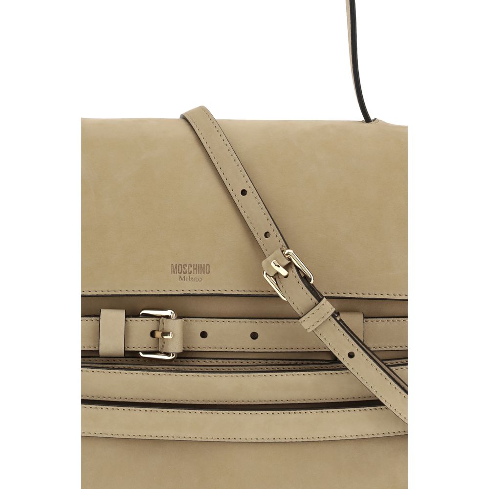 Moschino Beige Calf Leather Bos Taurus Handbag-4