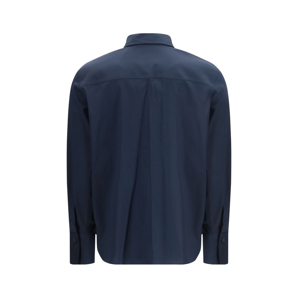 Brunello Cucinelli Blaues Baumwollhemd-2