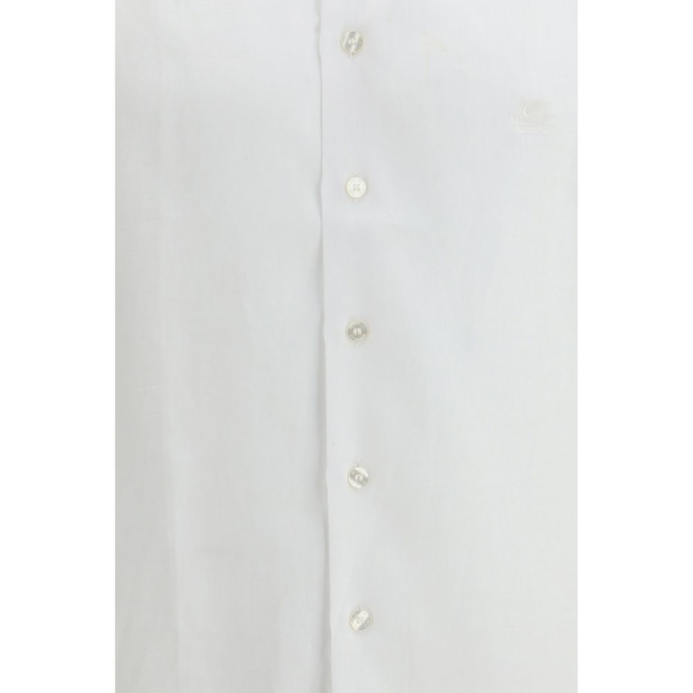 Etro Weißes Leinenhemd-3