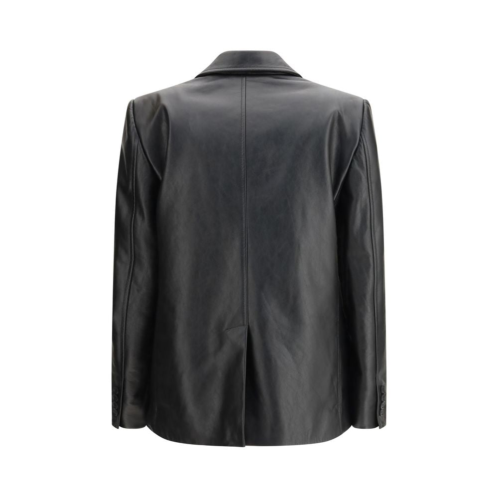 Balenciaga Black Leather Jacket-2