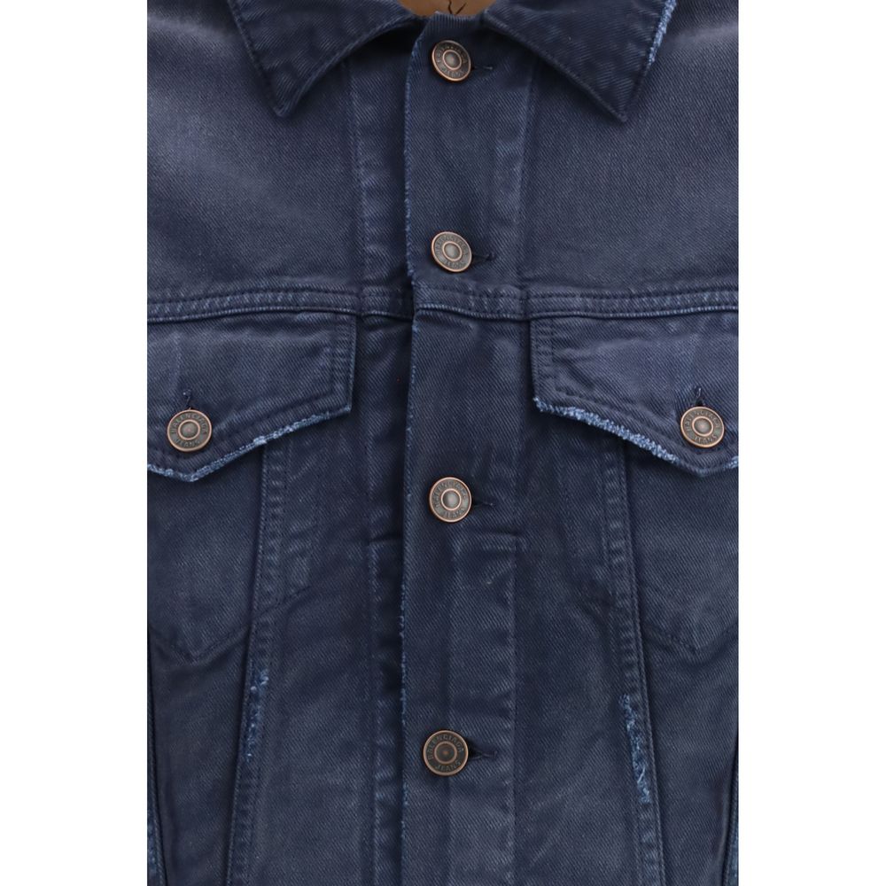 Balenciaga Blue Cotton Denim Jacket-3