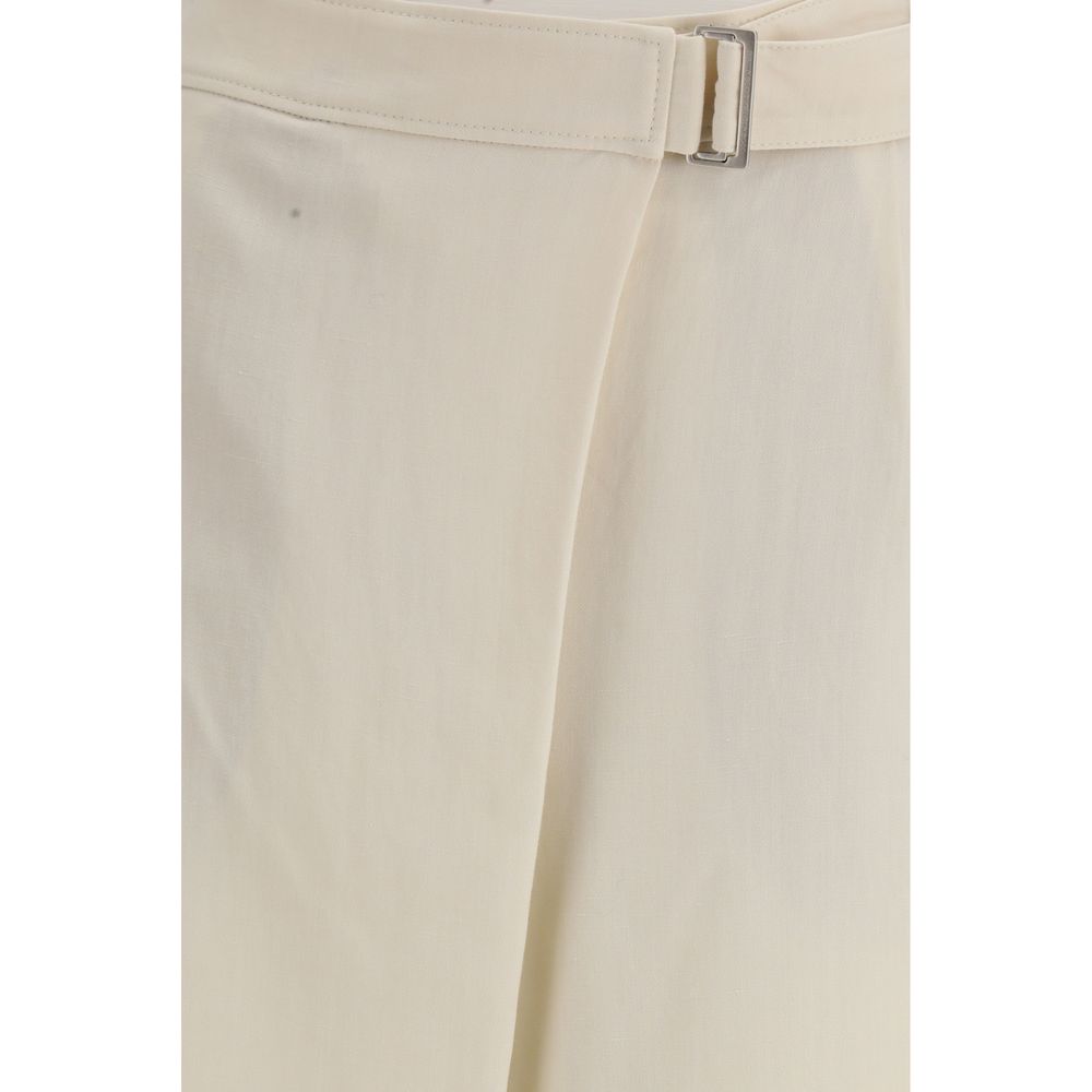 Brunello Cucinelli Beige Viscose Casual Pants-3