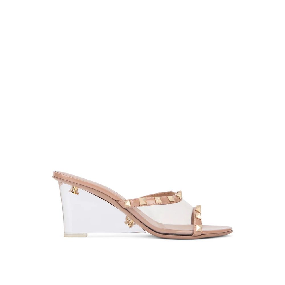 Valentino Garavani Beige Leather Mules-1
