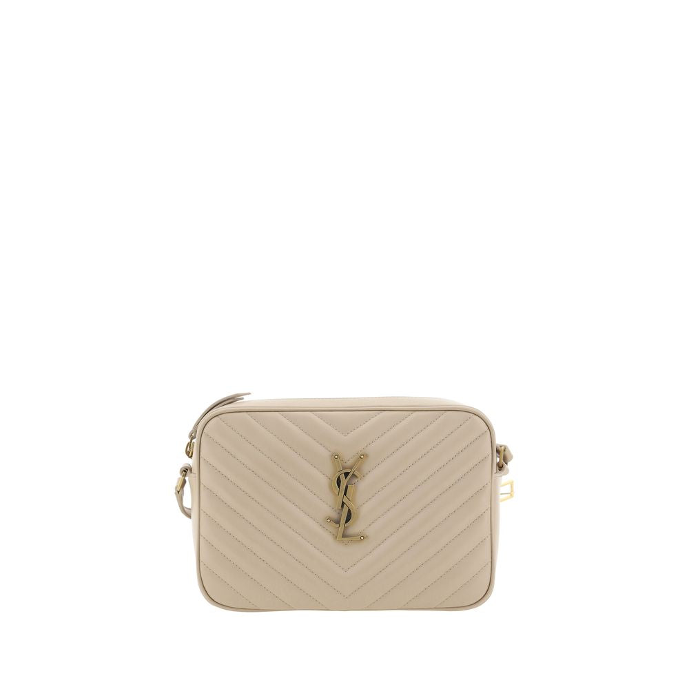 Saint Laurent Beige Kalbsleder Bos Taurus Schultertasche-1