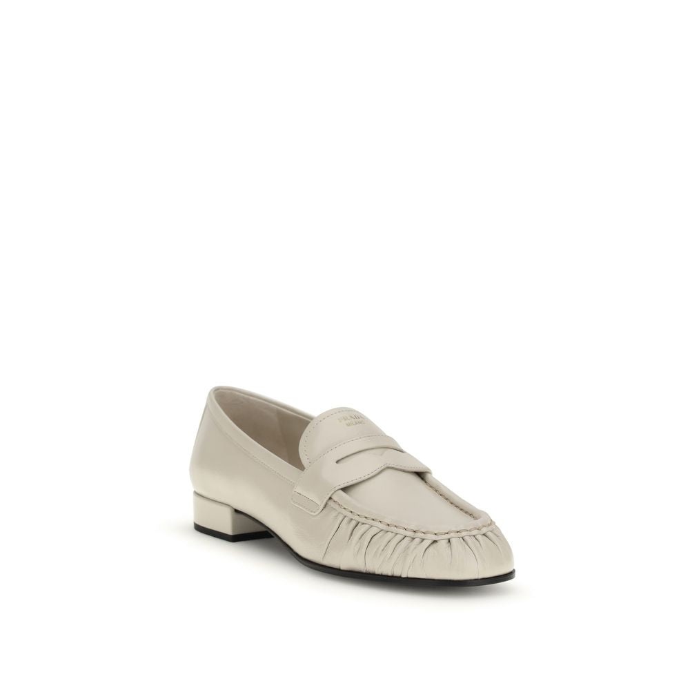 Prada Beige Kalbsleder Bos Taurus Slipper-Loafer-2