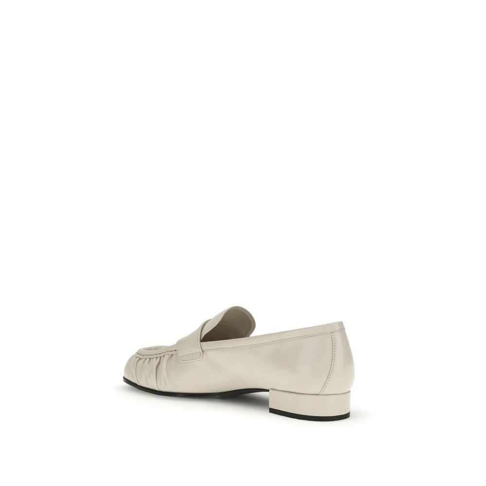 Prada Beige Kalbsleder Bos Taurus Slipper-Loafer-3