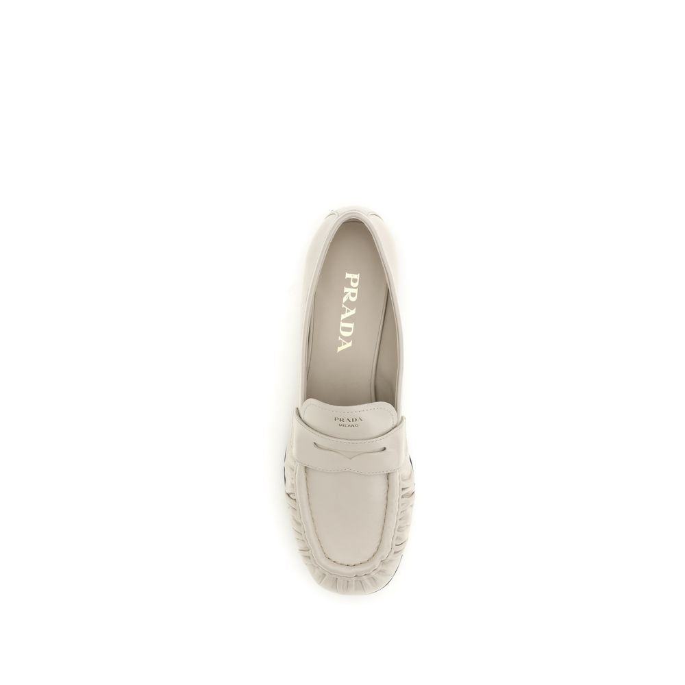 Prada Beige Kalbsleder Bos Taurus Slipper-Loafer-4