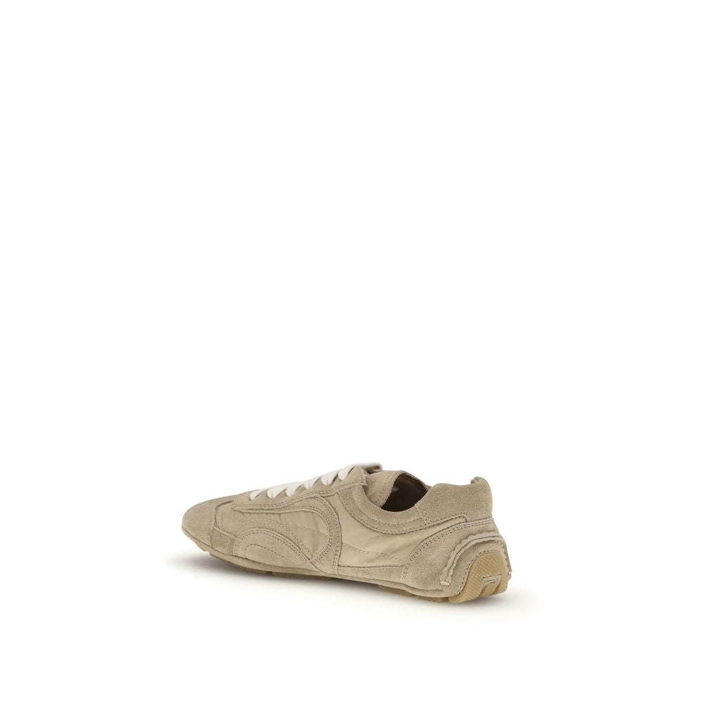 Prada Beige Lamb Ovis Aries Aries Athletic Sneakers-3