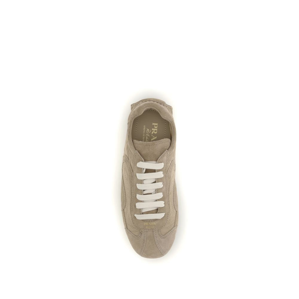 Prada Beige Lamb Ovis Aries Aries Athletic Sneakers-4