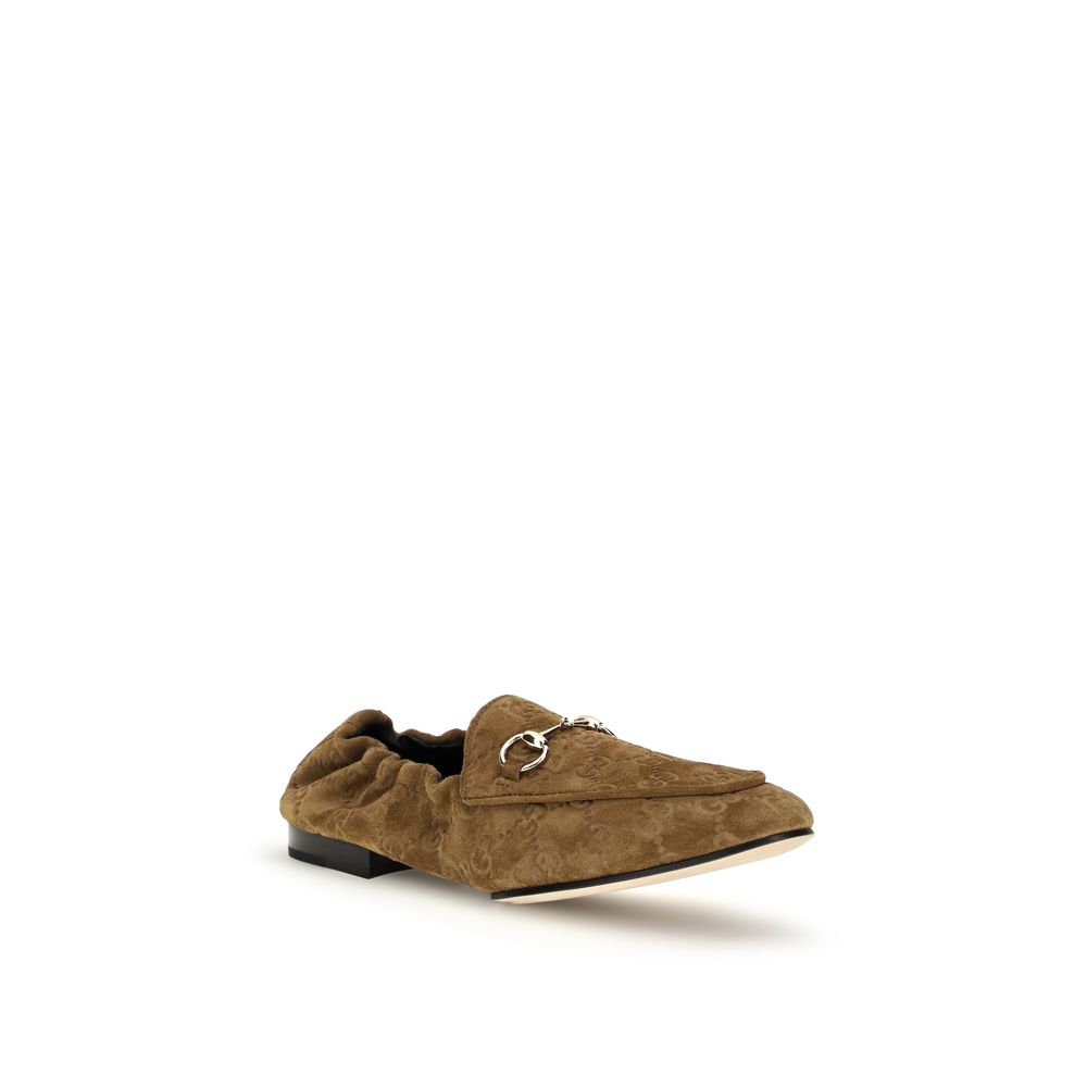 Gucci Braune Kalbsleder Bos Taurus Loafer zum Hineinschlüpfen-2