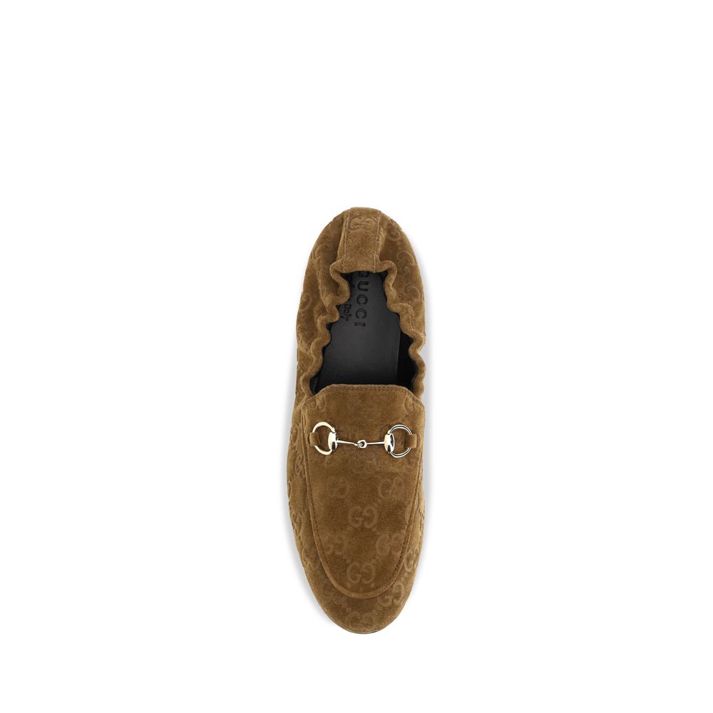 Gucci Braune Kalbsleder Bos Taurus Loafer zum Hineinschlüpfen-4