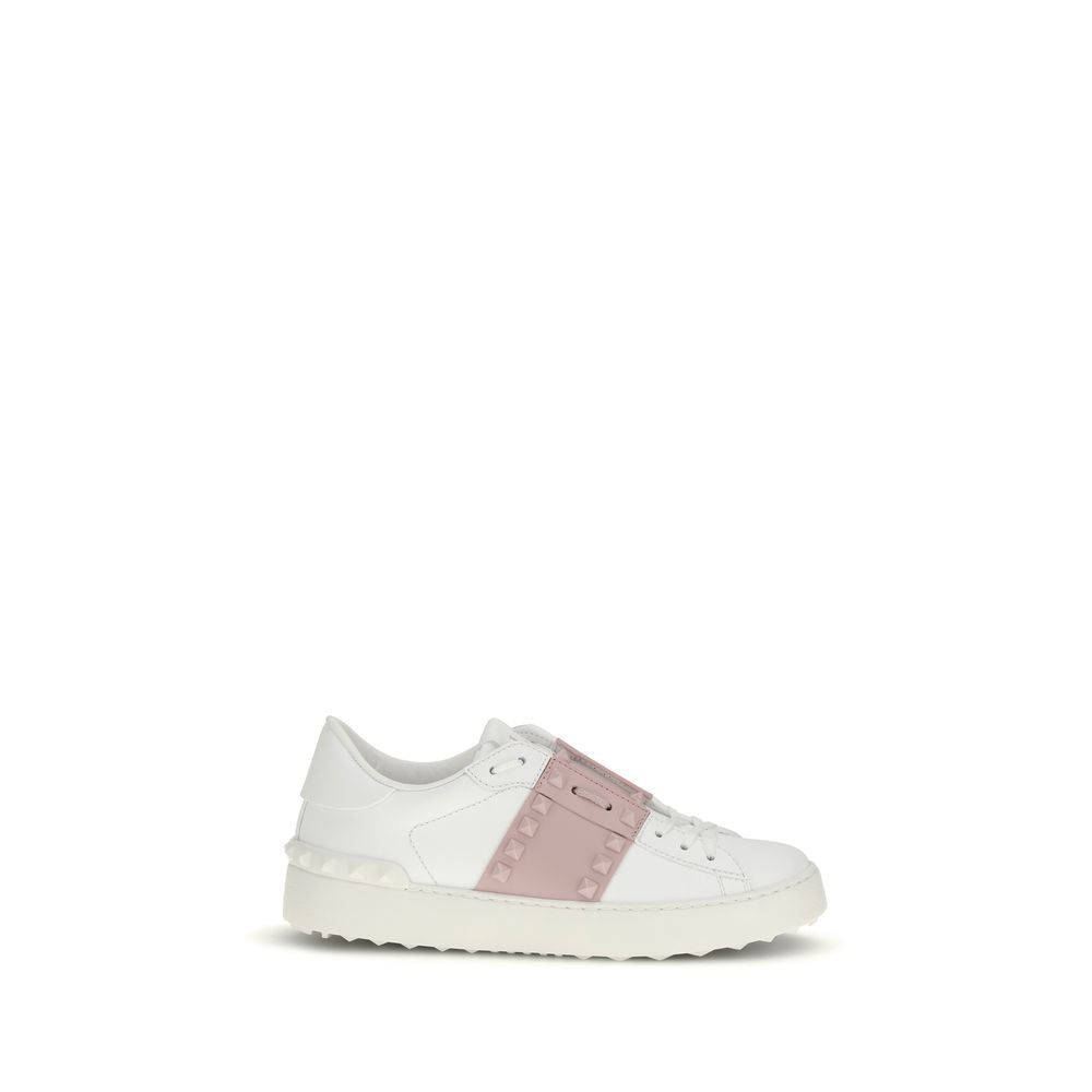 Valentino Garavani Weiße Kalbsleder Bos Taurus Athletic Sneaker-1