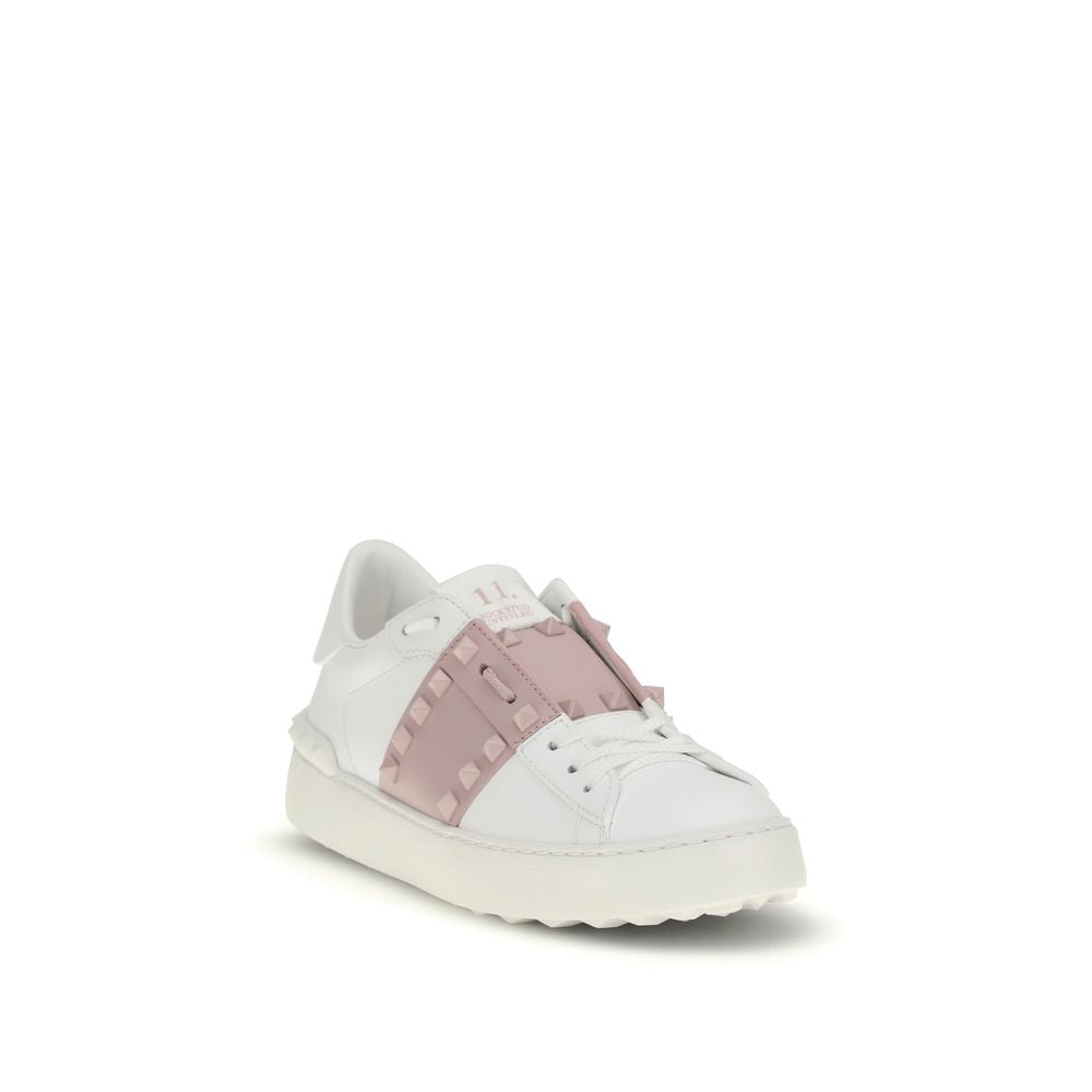 Valentino Garavani Weiße Kalbsleder Bos Taurus Athletic Sneaker-2