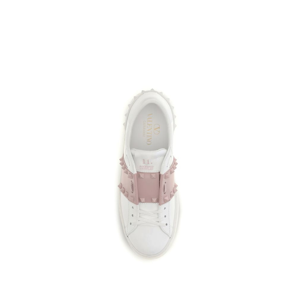 Valentino Garavani Weiße Kalbsleder Bos Taurus Athletic Sneaker-4