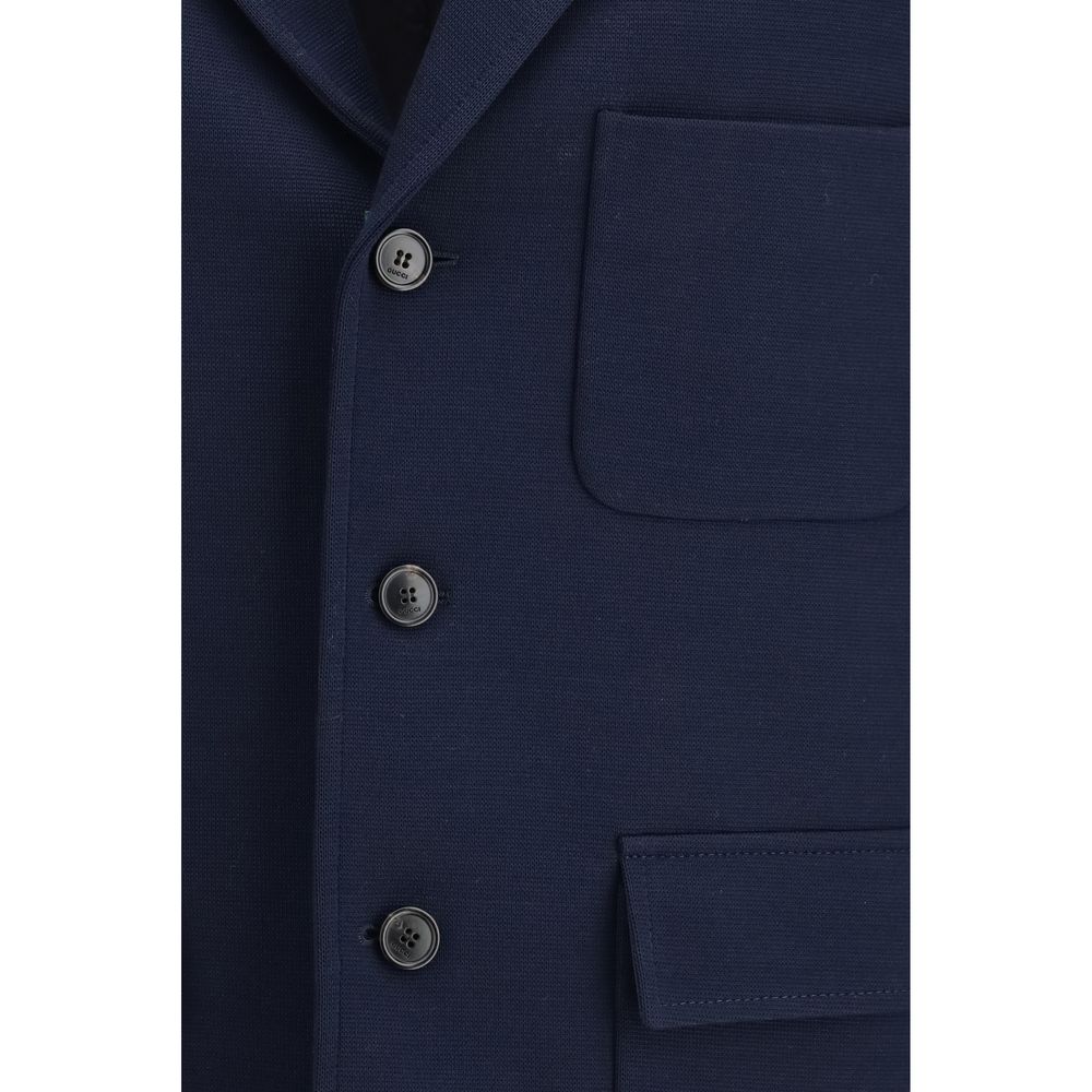 Gucci Blauer Baumwollmantel-3