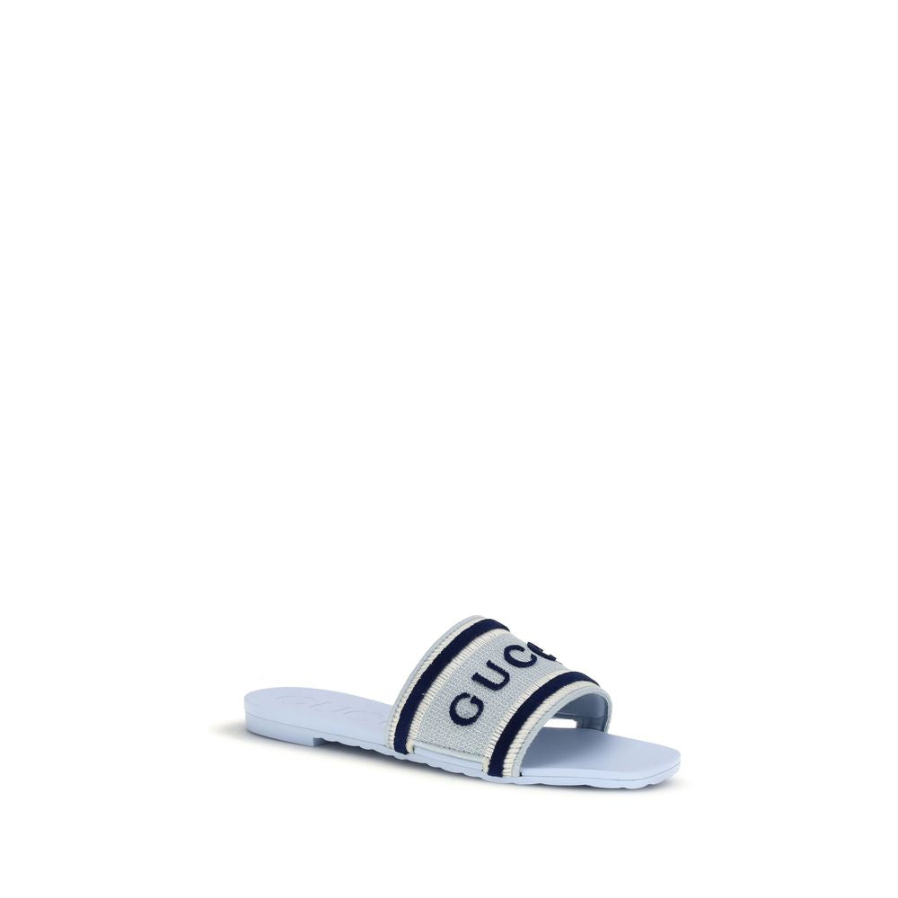 Gucci blue cotton sandals-2