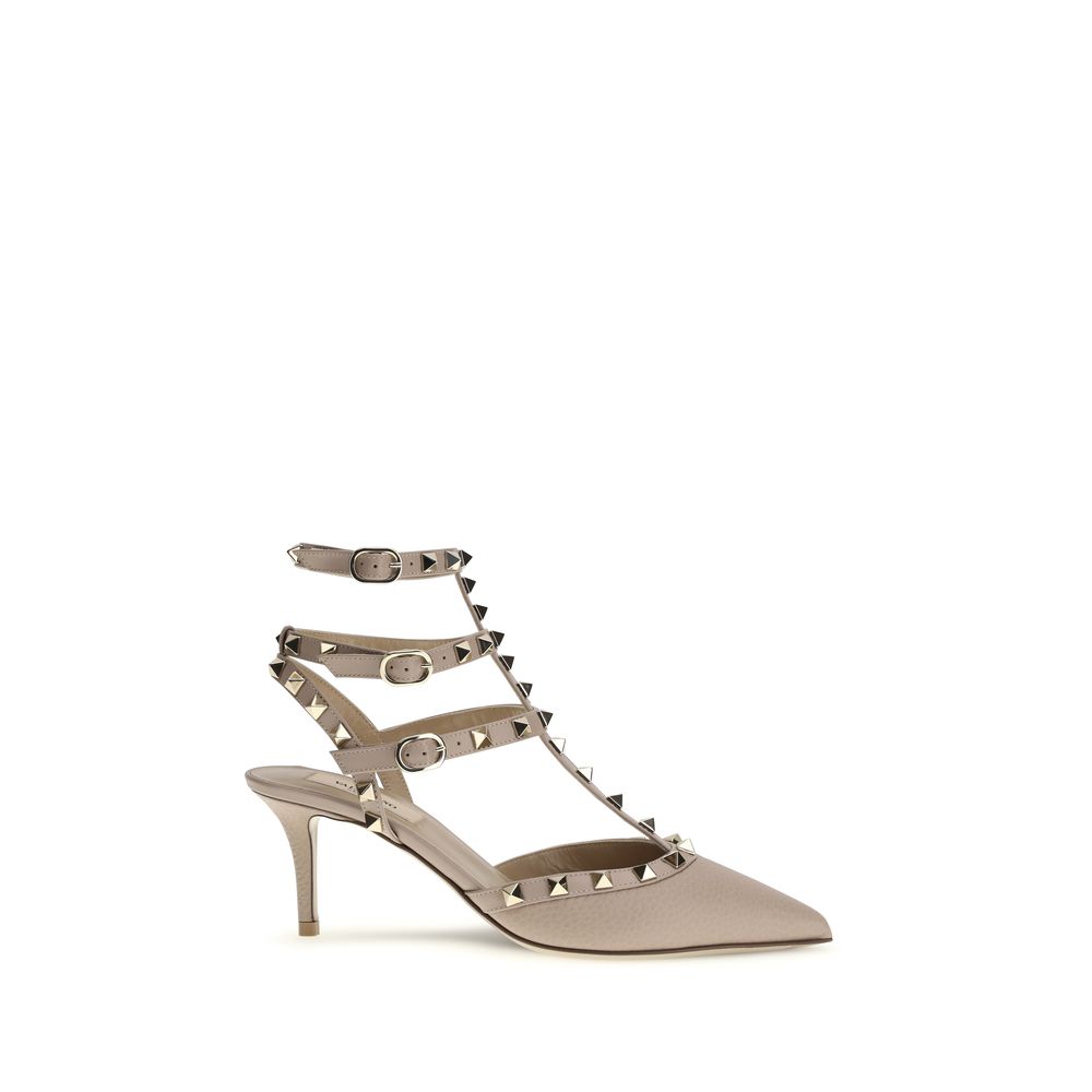Valentino Garavani Grey Calfskin Pumps Bos Taurus-1