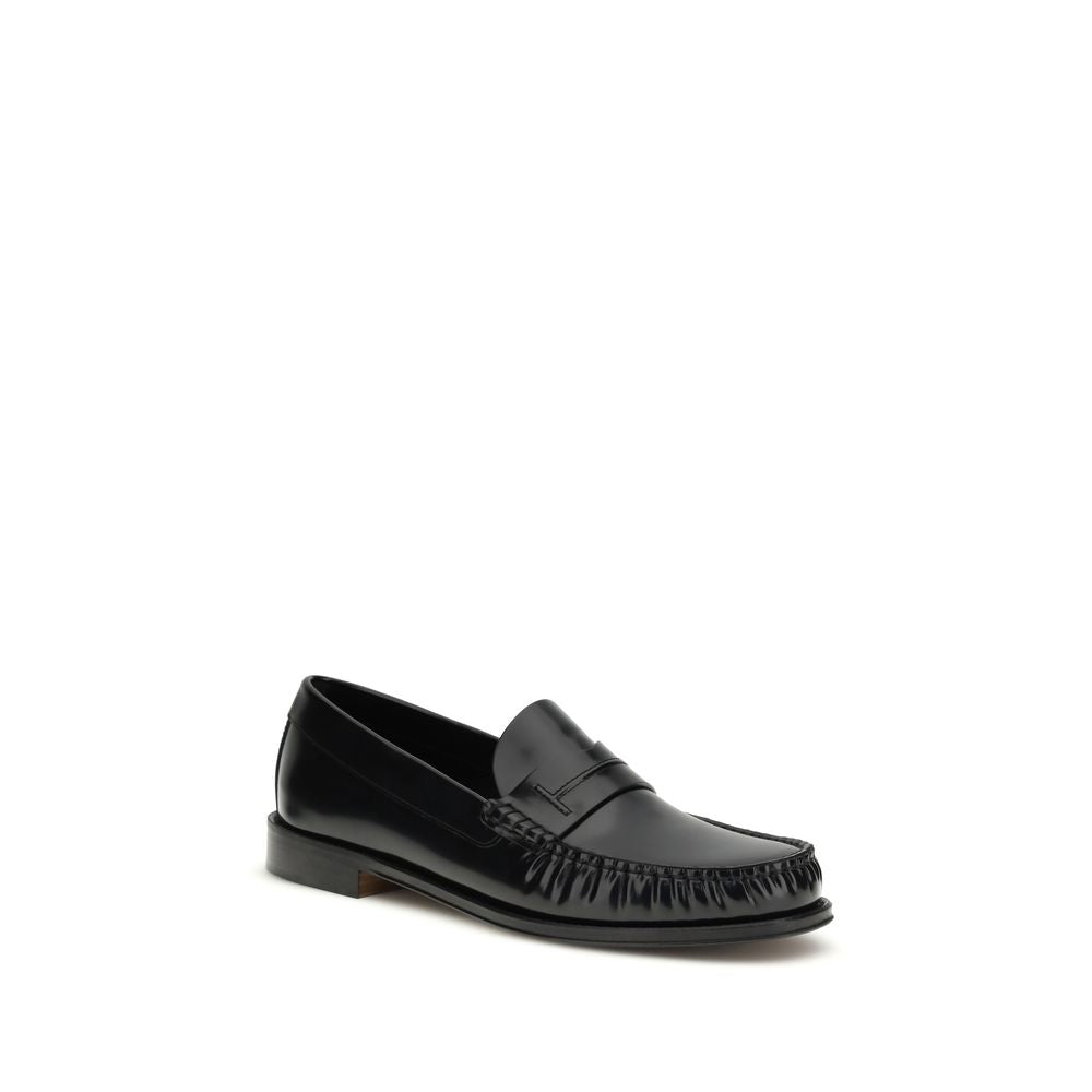 Tom Ford Black Bos Taurus Calfskin Slip-On Loafers-2