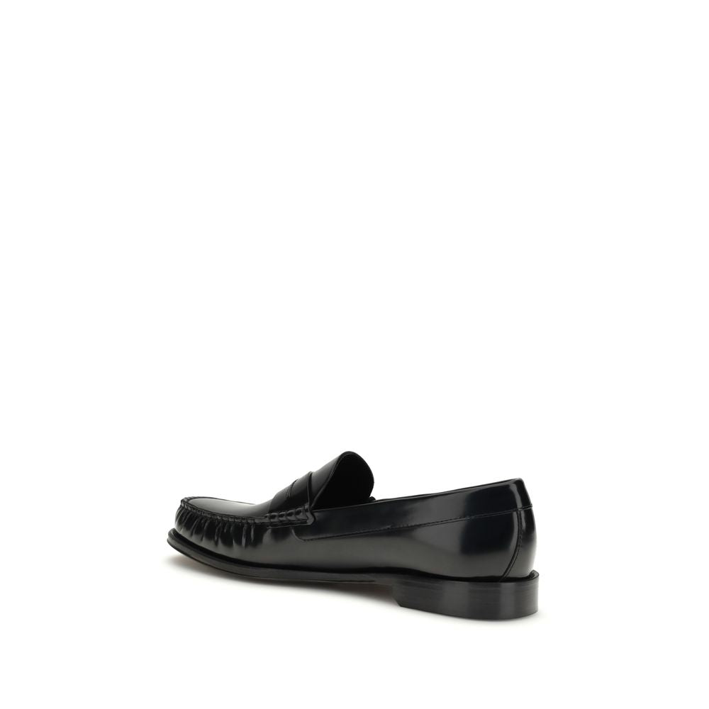 Tom Ford Black Bos Taurus Calfskin Slip-On Loafers-3