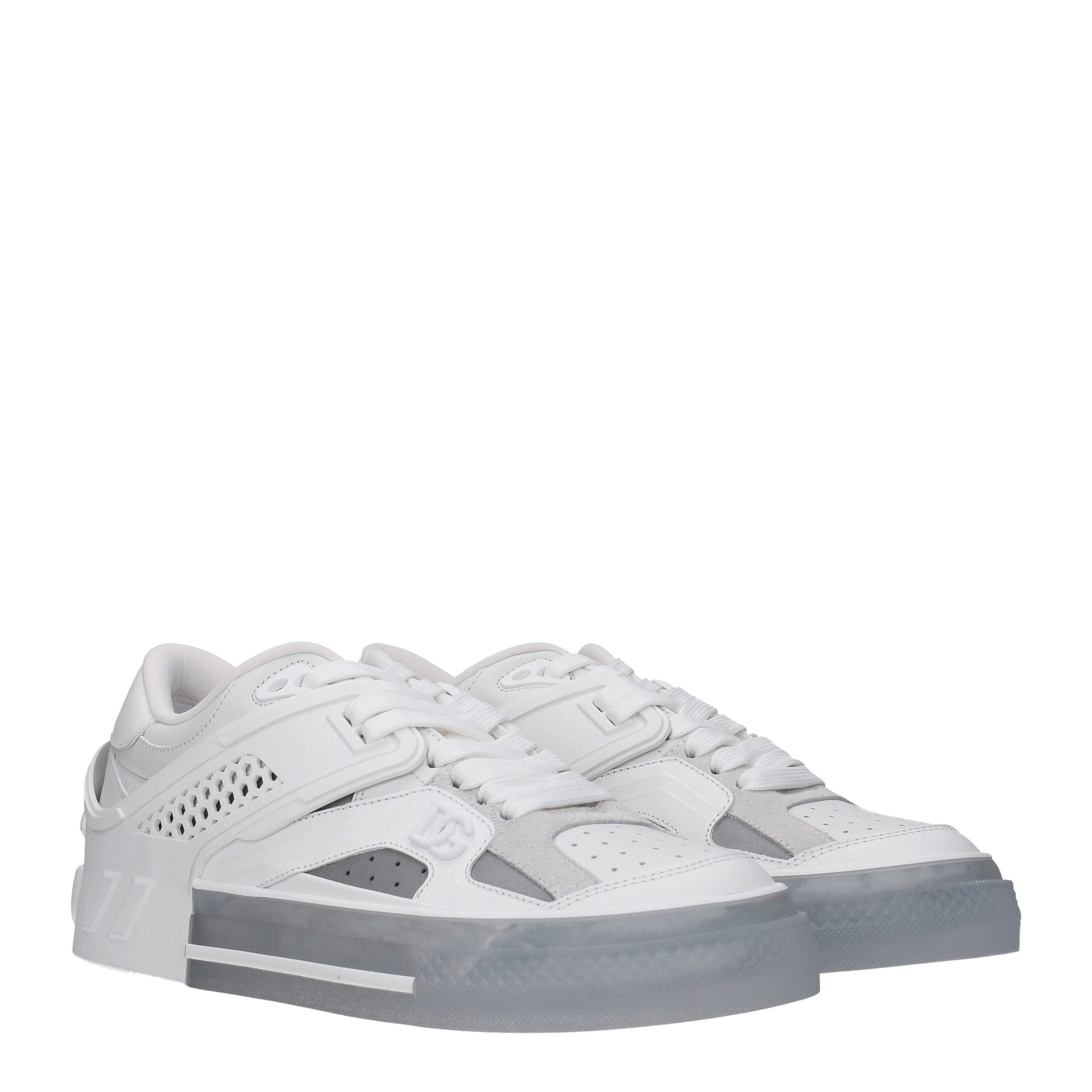 Dolce & Gabbana Weiße Leder Low-Top-Sneaker-2