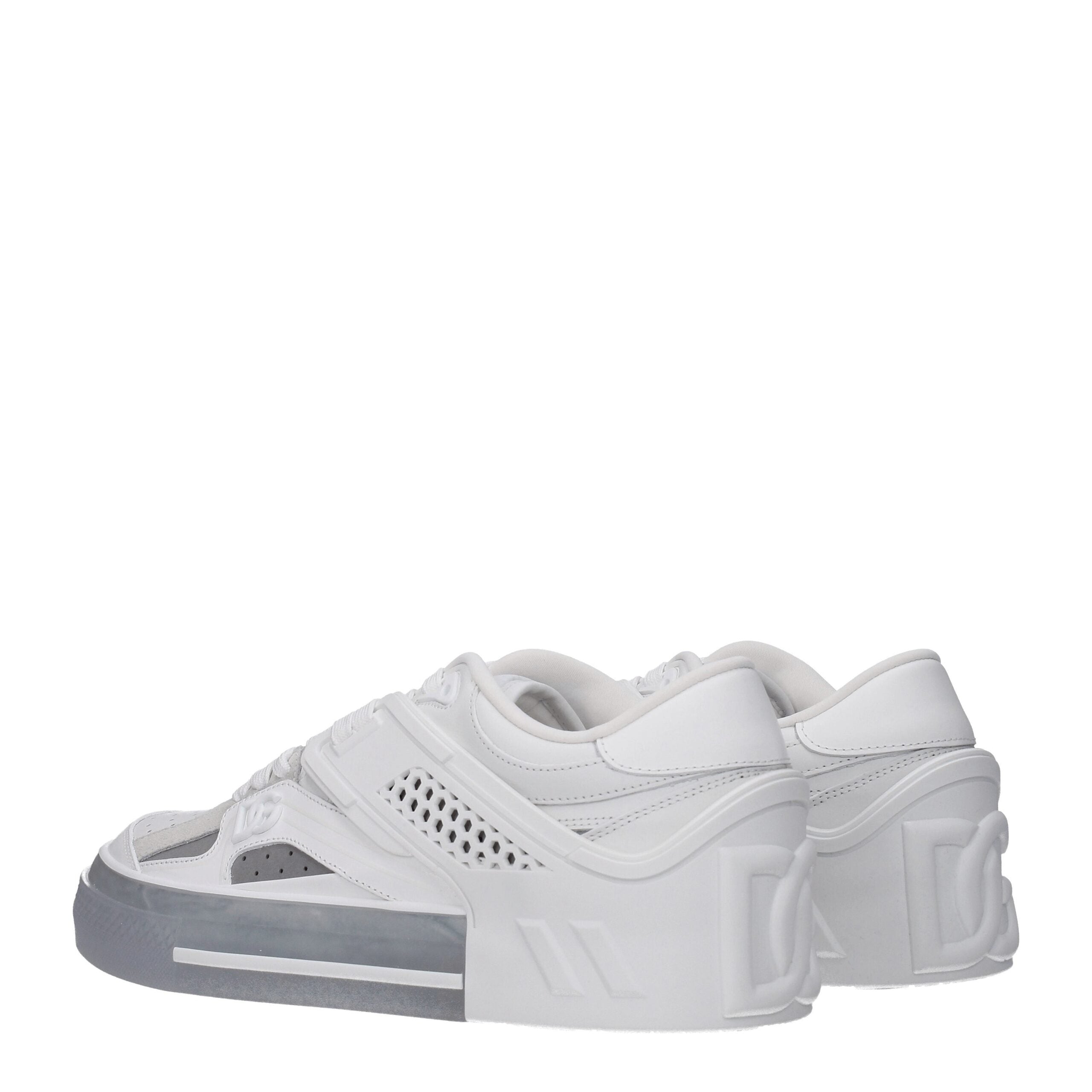 Dolce & Gabbana Weiße Leder Low-Top-Sneaker-4