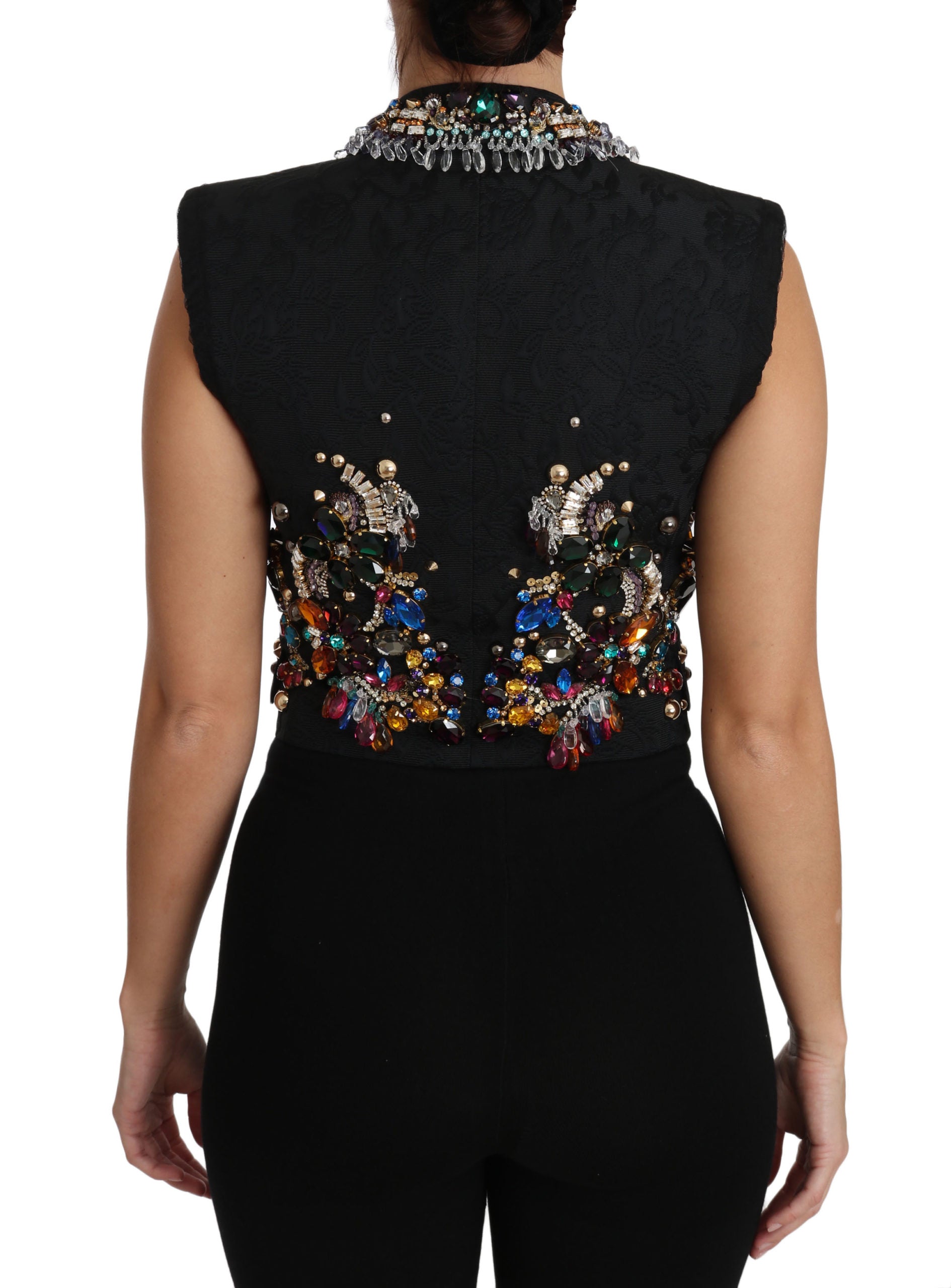 Chaleco Sicilia de cristales negros de Dolce & Gabbana-2