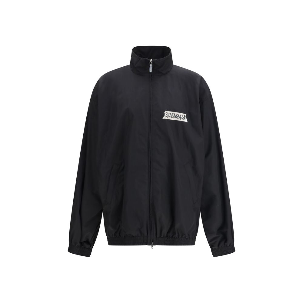 Balenciaga Black Cotton Shell Jacket-1