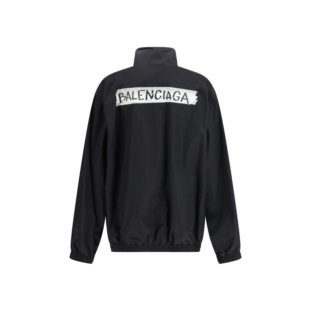 Balenciaga Black Cotton Shell Jacket-2