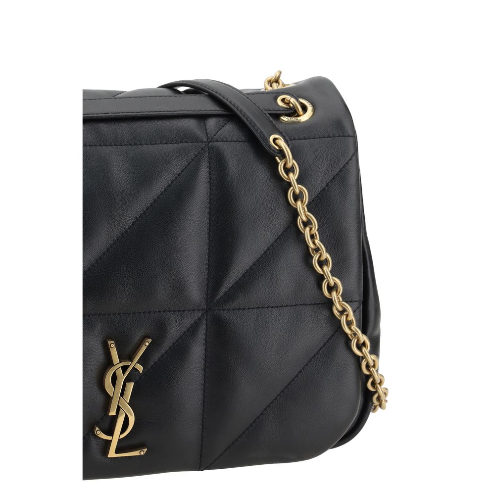Saint Laurent Black Bos Taurus Calfskin Shoulder Bag-4