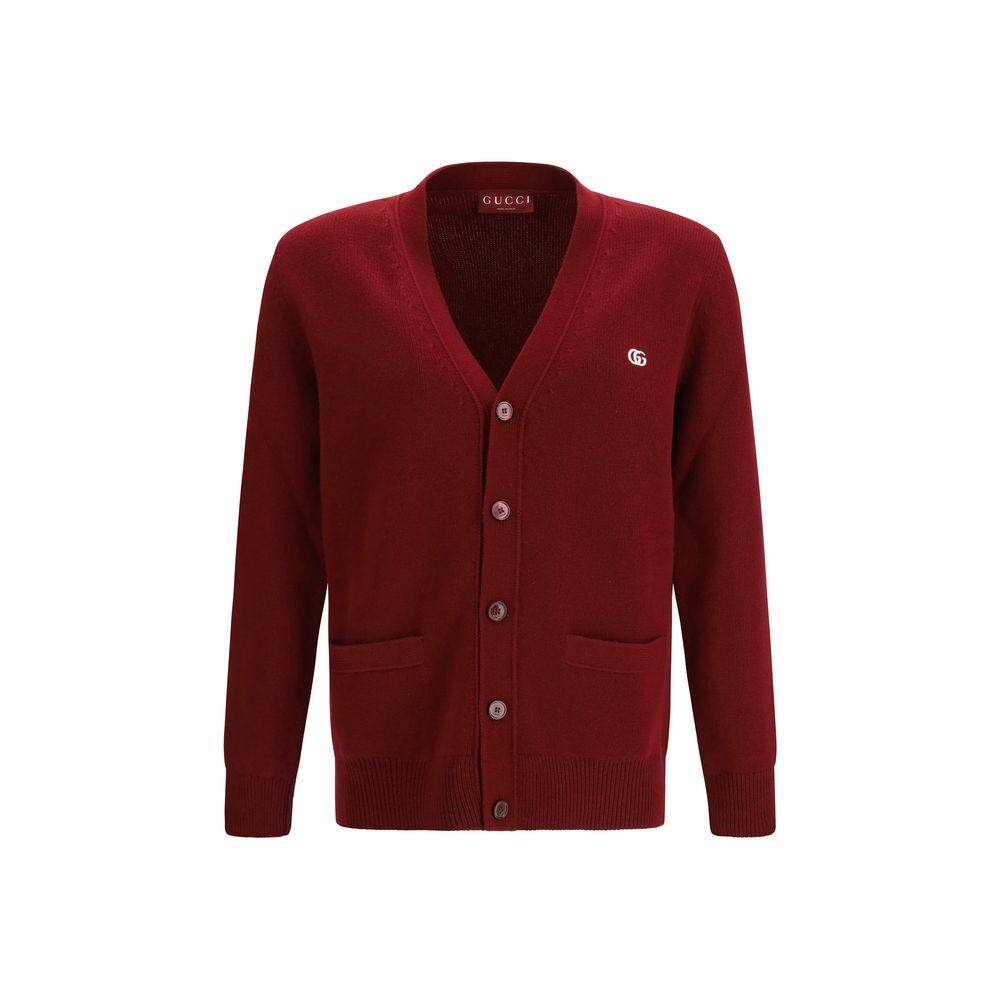 Gucci Bordeaux Woll-Strickjacke-1