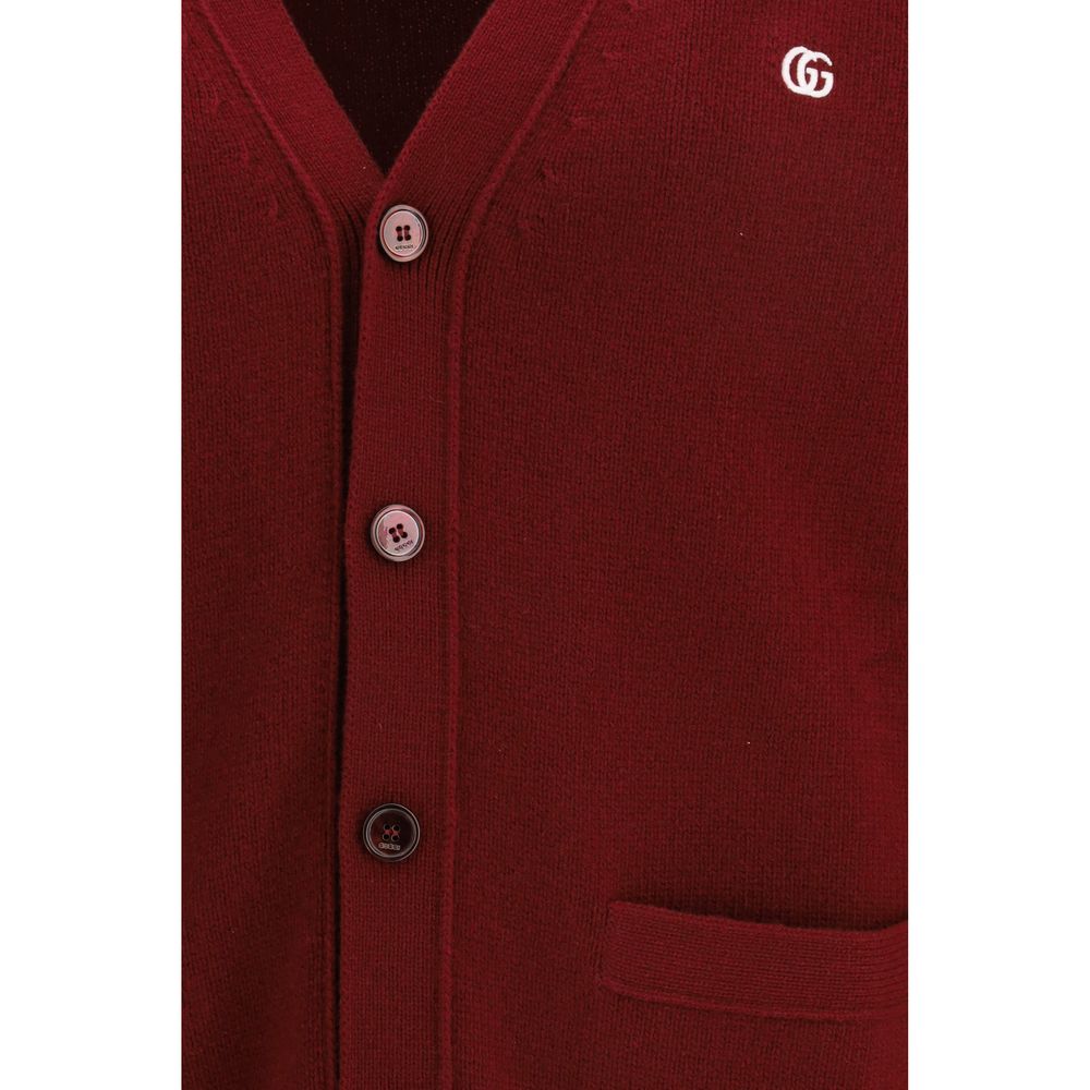 Gucci Bordeaux Woll-Strickjacke-3