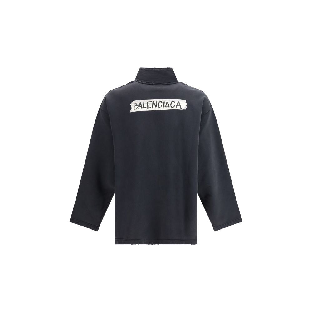 Balenciaga Schwarzer Baumwoll-Sweatshirt-2