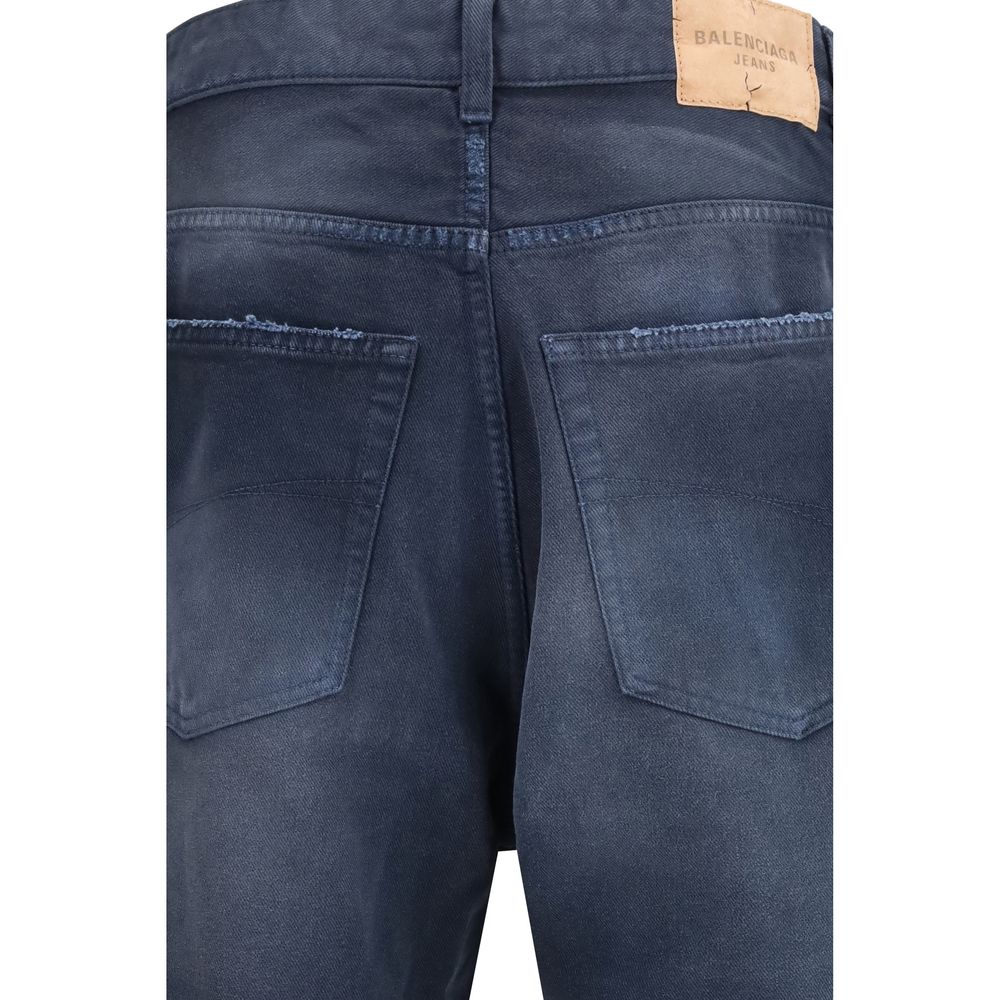 Balenciaga Blaue Jeans aus Baumwolle im Relaxed Fit-3