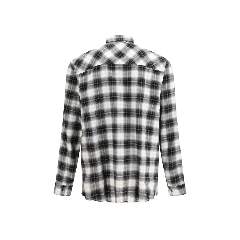 Amiri Schwarzes Baumwollhemd mit Muster-2