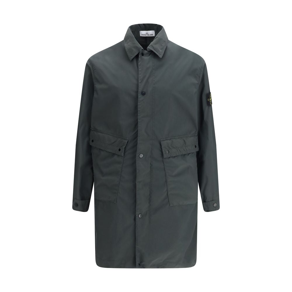 Stone Island Grauer Polyester-Mantel