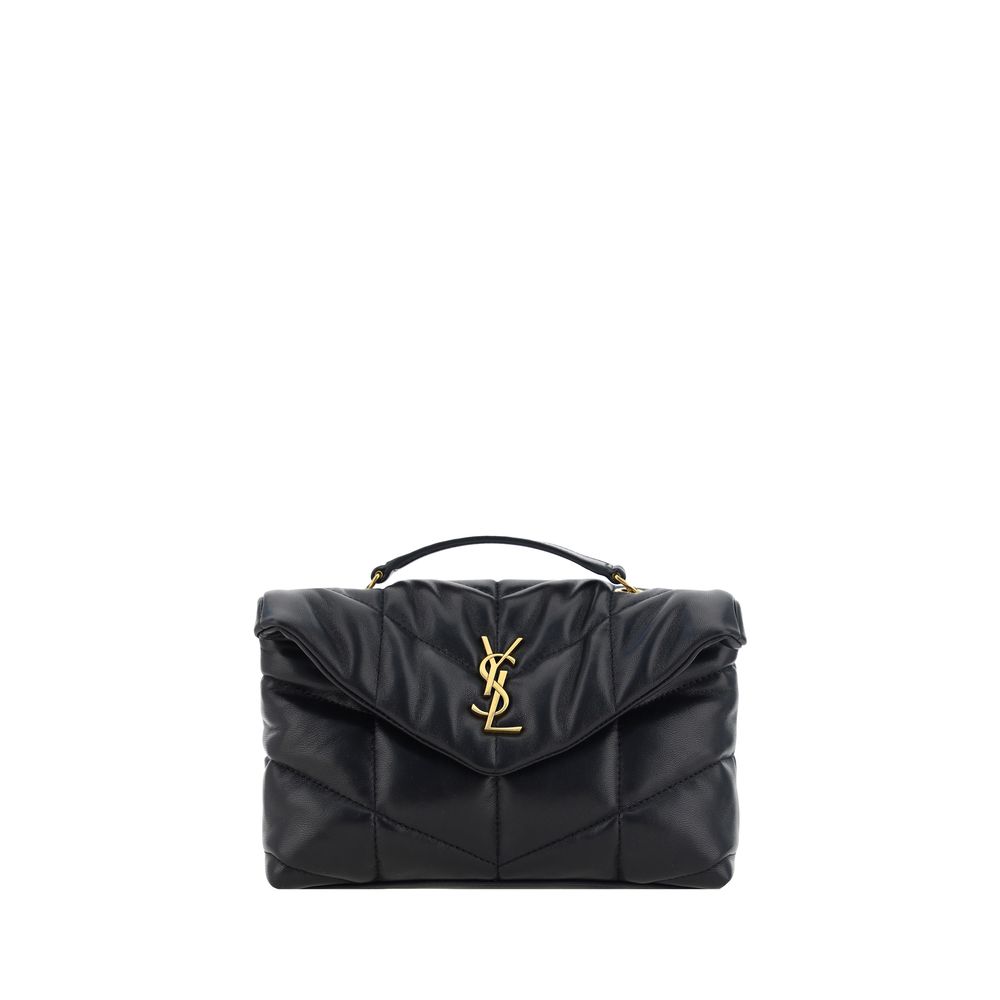Saint Laurent Schwarze Lammleder Schultertasche Ovis Aries Aries-1