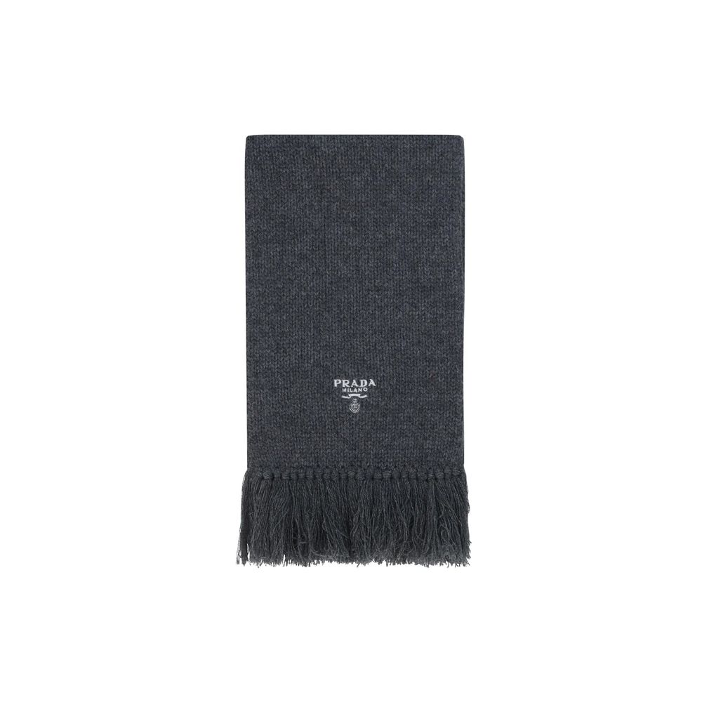 Prada Grey Cashmere Scarf-1