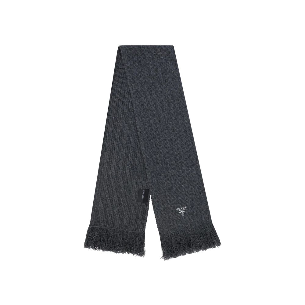 Prada Grey Cashmere Scarf-2