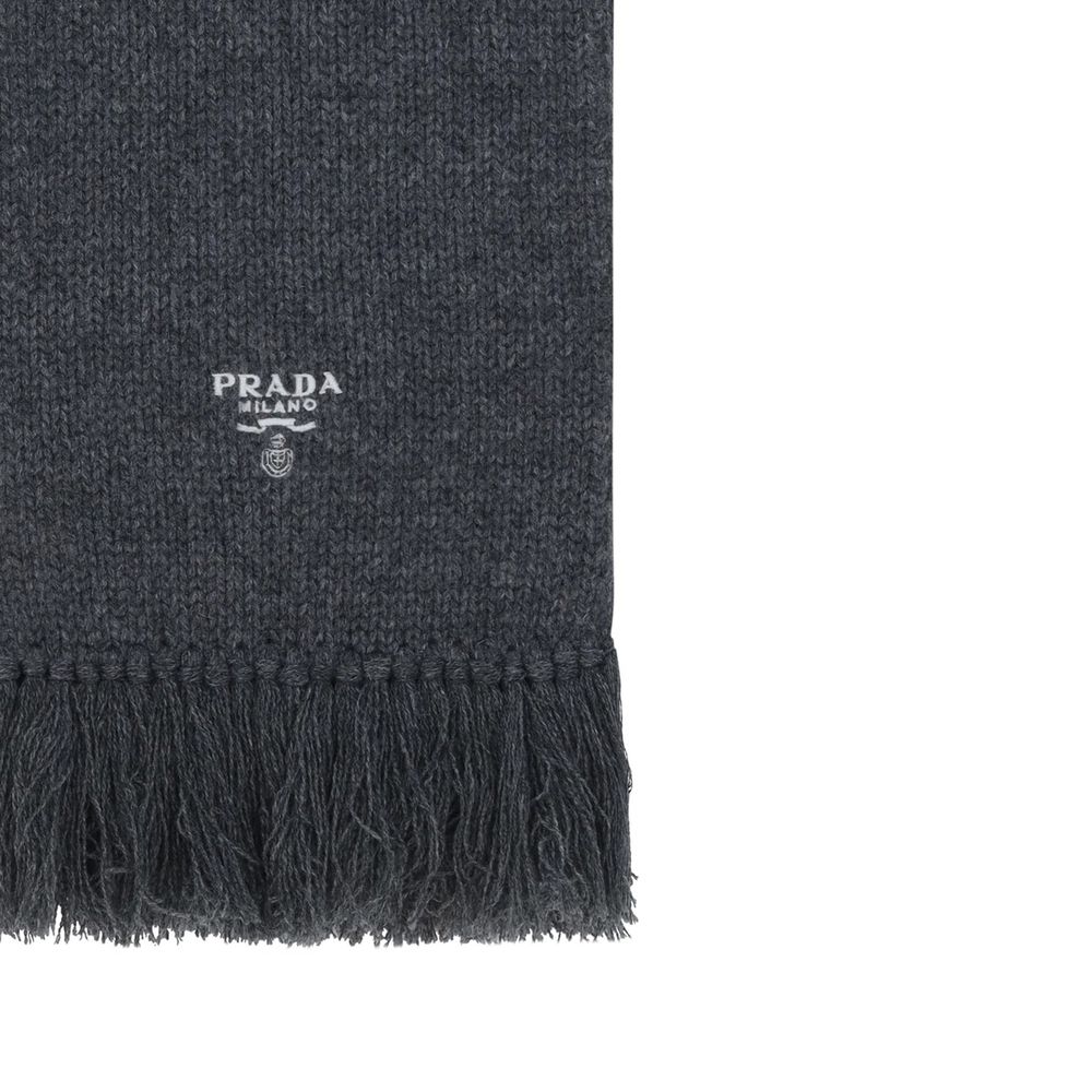 Prada Grey Cashmere Scarf-3
