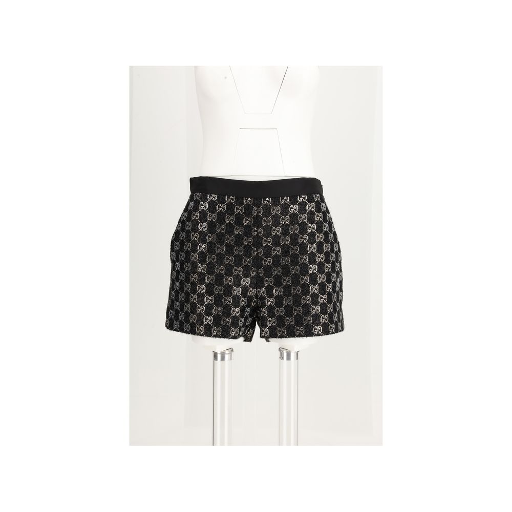 Gucci Schwarze Bermuda-Shorts aus Viskose-1