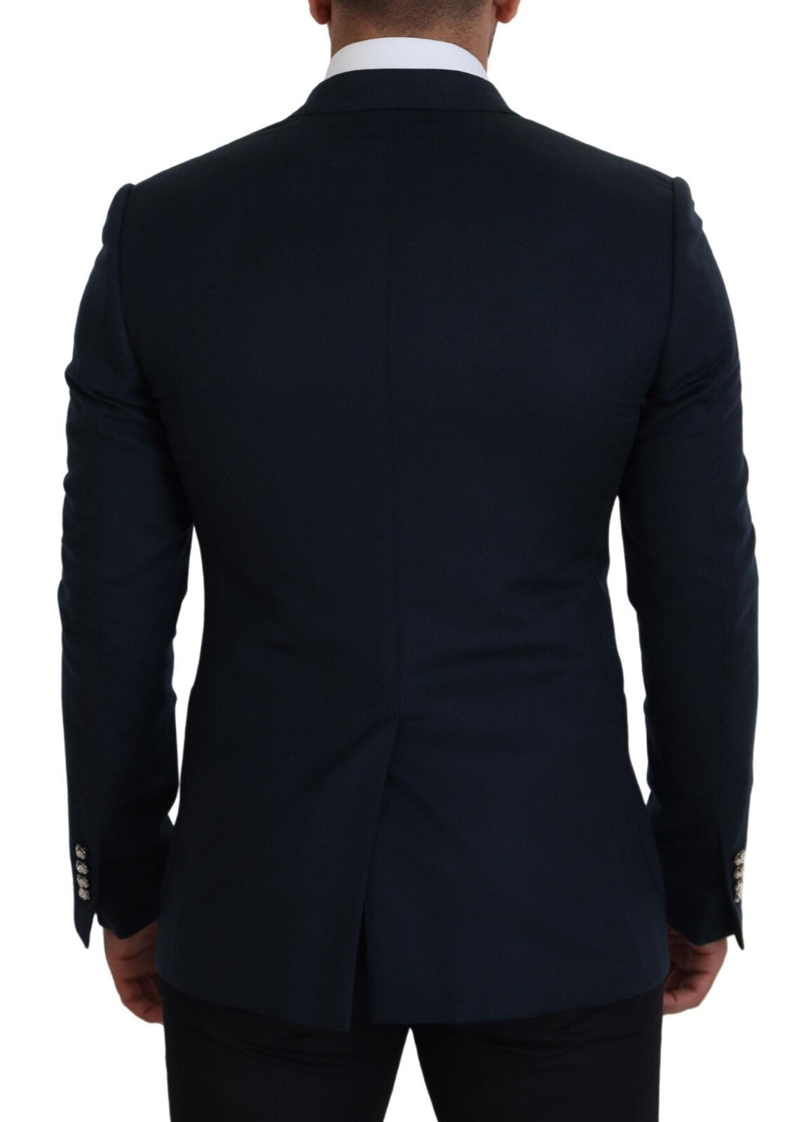 Dolce & Gabbana Blauer Zweireihiger Formaler Mantel-Blazer-4
