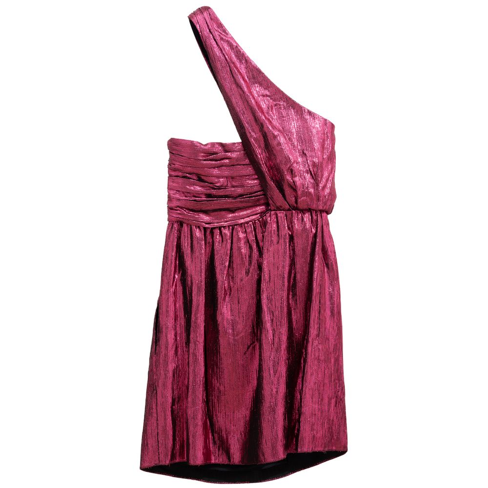 Saint Laurent Short Fuchsia Viscose Dress-2