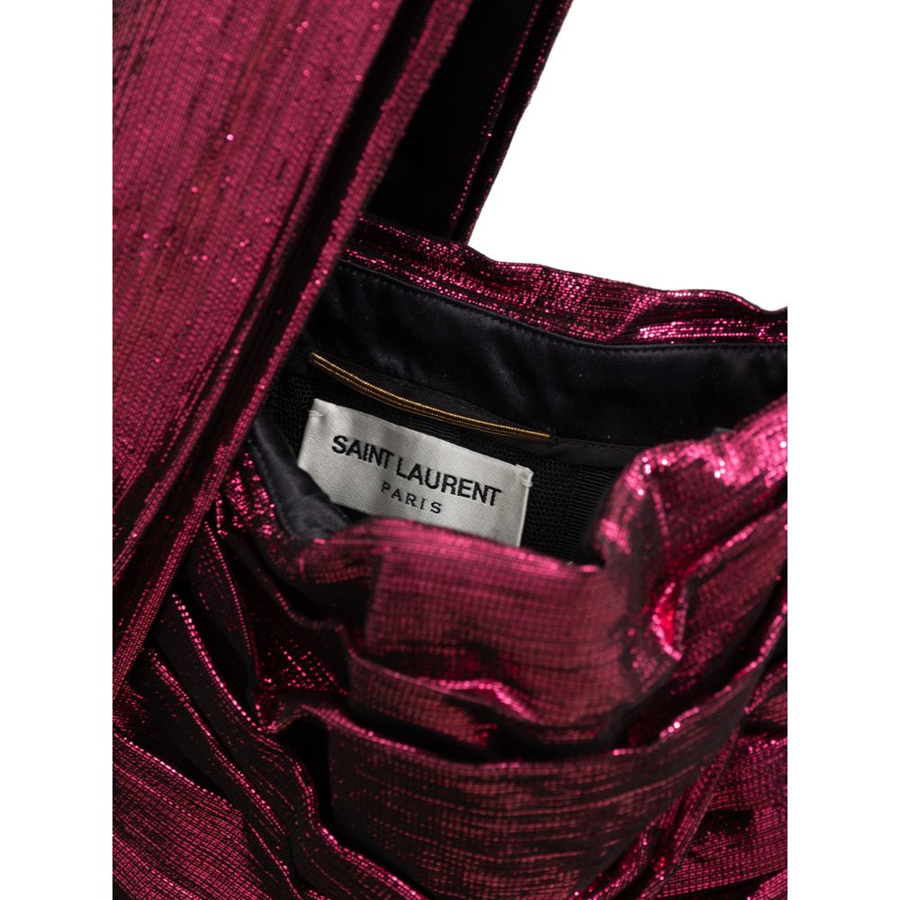 Saint Laurent Short Fuchsia Viscose Dress-5