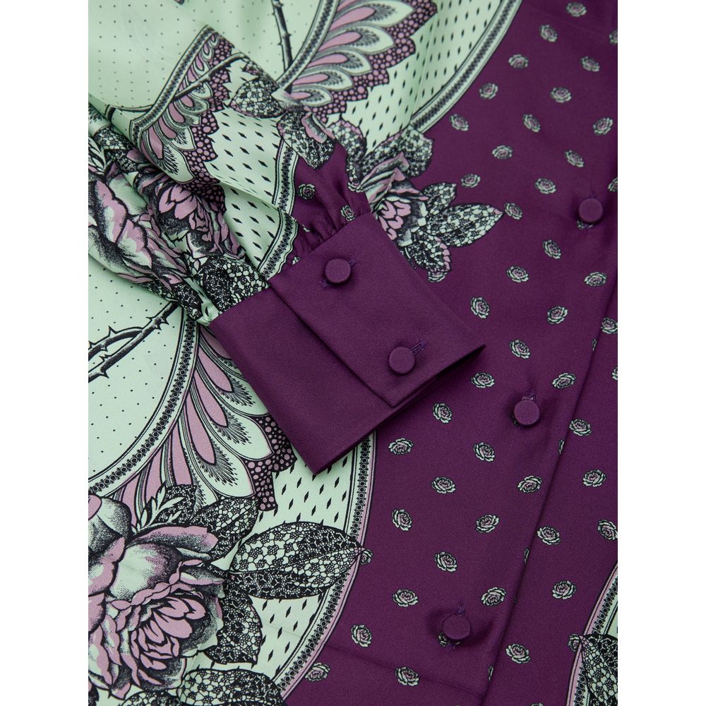 Gucci Green Patterned Silk Shirt-4