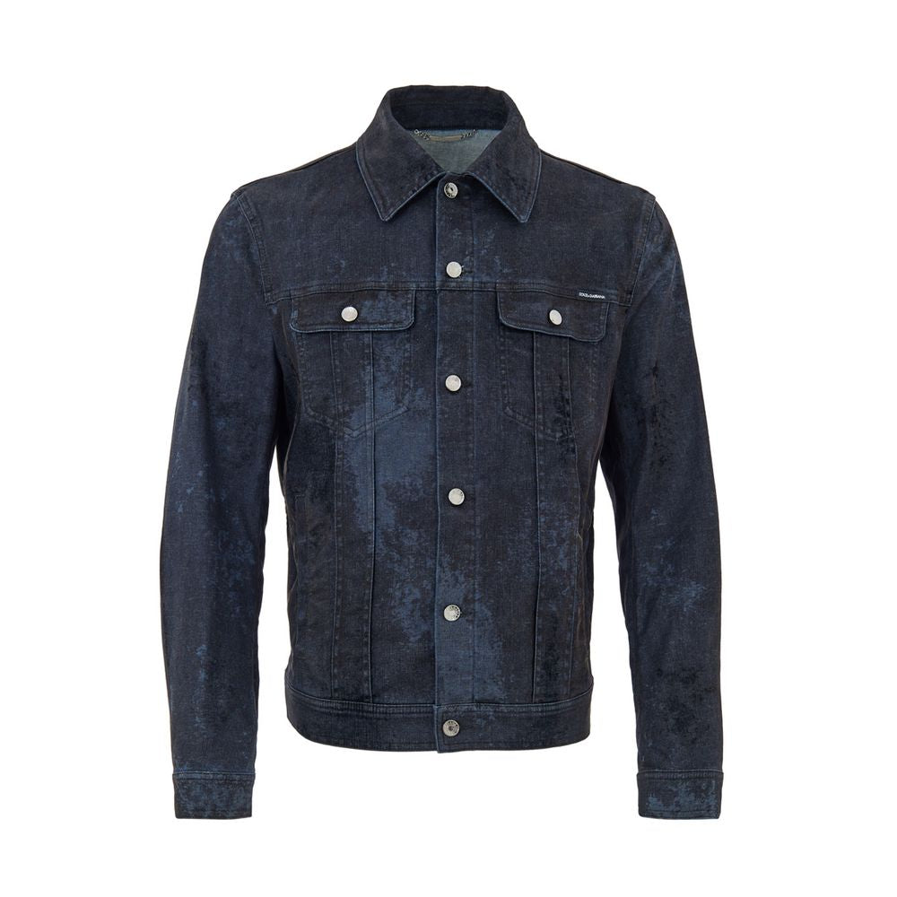 Dolce & Gabbana Grey Cotton Denim Jacket