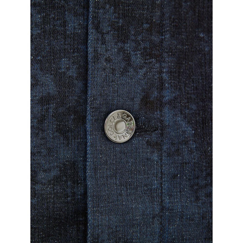 Dolce & Gabbana Grey Cotton Denim Jacket-4